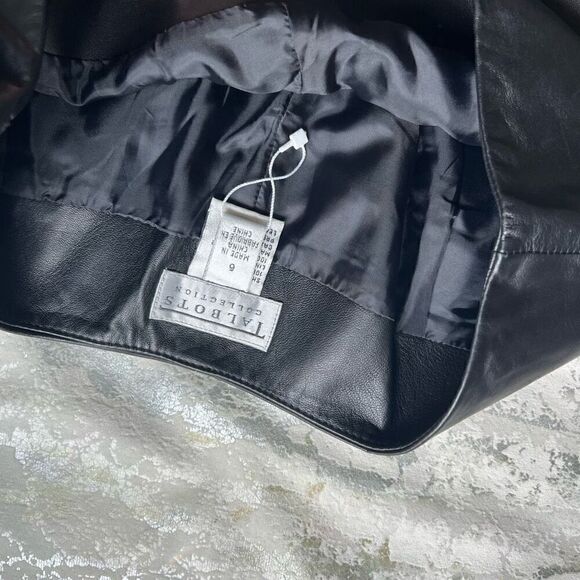 Talbots vintage 100% leather straight leg trouser - Picture 4 of 9